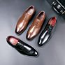 Classic Black Men's Pointed Toe Lace up Wedding Business Office Leather Oxfords Formal Dress Derby Shoes