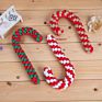 Classic Crutch Shape Pet Christmas Candy Cane Teething Cleaning Dog Rope Chew Toys