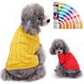 Classic Design Christmas Knitted 9 Colors Pet Accessories Clothes Solid Dog Sweater