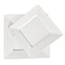 Classic White Solid Plastic Tableware Dinner Ware Set Melamine Square Plates Dish for Hotel Kitchen Home and Restaurant