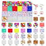 Clay Beads Kit for Bracelets Making Colorful Beads Earring Necklace Diy Jewelry Set Craft Gift 24 Grids Diy Jewelry Making Set