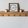Coat Hooks with Shelf Wall Mounted, Coat Rack for Wall with Shelf, Rustic Wood Entryway Shelf with Hooks Coat Hanger with Shelf
