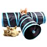 Collapsible Cat Tunnel Pet Toy 3 Ways and Peek Hole Cat Play Toy with Ball