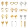 Color-Protected Copper Stud Earring Diy Jewelry Accessories Handmade Material Ring Square Curved Oval Large Geometry