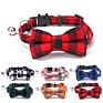 Color Tinkle Jingle Bell Cotton Plaid Pet Bow Tie Collar Bell Cat Dog Bow