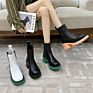 Combat Ladies Boots Snow Leather Knee High Platform Ankle Women Chunky Heels Boots