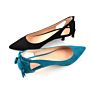 Comfortable Rubber Stud Ultra Low Woman's Kitten Pointed Sandals Heel Pumps Women Shoes