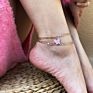 Comiya Female Anklets Foot Jewelry Leg Acrylic Butterfly Double Layers Gold Color Ankle Bracelets for Women Leg Chain