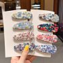 Cotton Fabric Covered Hair Clips Pins Baby Handmade Toddler Snap Clips Fancy Accessories Baby Girl Decoration