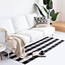 Cotton Washable Carpet Woven Black White Check Pattern Buffalo Plaid Rug Floor Mat Indoor Mat