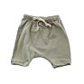 Cozy Sweatpants Drawstrings Army Green French Terry Harem Shorts Kids