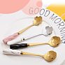 Creative Design Stainless Steel Flower Shape Tea Spoon With