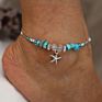 Creative Simple Beach Star Pendant Anklets Starfish Charm Ankle Bracelet Rice Bead Retro Anklet Foot Chain Jewelry