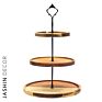 Creative Wooden Tray Double-Layer Fruit Tray Modern Three-Layer Living Room Combination Display Stand