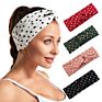 Crisscross Vintage Polka Dot Printed Women's Headbands Headwraps Hair Bands Bows Elastic Girls Hair Band Accessories