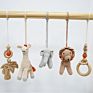 Crochet Baby Teether Activity Play Gym Toy Stroller Hanging Toy Pram Teething Giraffe Lion Elephant Toys