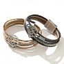Cross-Border Explosive Bracelet Tree of Life Diamond Alloy Bracelet Pu Woven Leather Bracelet