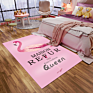 Crystal Velvet Luxury Soft Flamingo Decoration Square Pink Carpets Bedroom Rugs