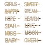Crystal Words Hair Pins Glitter Letter Bobby Pins Metal Bling Barrettes Hairgrips Rhinestones Letter Hair Clips