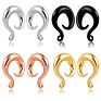 Customised Stainless Steel Twist Hooks Pvd Plating Ear Hanger Weights Ear Piercing Tunnels Stretcher
