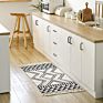 Customize Boho Decor Kilim Mosaic Rectangle Printed Cotton Hand Woven Tufted Washable Kitchen Floor Mat
