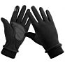 Customize Touchscreen Water Resistant Silicone Gel Palm Fleece Lining Warm Cycling Running Gloves