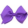 Customized 100% Polyester Fiber Grosgrain Ribbon Purple Hair Bow with Twist Tie