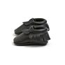 Customized Black Color Toddler Moccasins Shoes Soft Leather Baby Moccasins