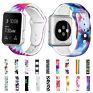 Customized Tie Dye Printed Smart Rubber Strap Flower Stripe Leopard Print Silicone Watch Band Strap for Apple Iwatch Se 6