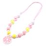 Cute Lemon Slice Pendants Girls Chunky Beads Necklace Child Kids Toddler Chunky Party Jewelry Adjustable Rope