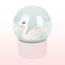 Cute Resin Logo Gift for Women Flower with Glitter inside Snow Globe