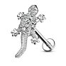 Cz Paved Lizard Top Labret Conch Tragus Helix Cartilage Earring Studs Piercing Jewelry