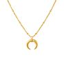 Dainty 18K Gold Plated Moon Jewelry Stainless Steel Crescent Moon Necklace for Women