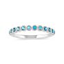Dainty 925 Sterling Silver Jewelry Rhodium Bezel Set London Blue Topaz Ring