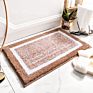 Dajiang Water Absorption Flocking Hotel Cotton Kids anti Slip Bath Mat with Latex Backing Floor Bath Rug