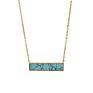 Delicate Turquoise Black White Bar Necklace Dainty Gold Howlite Marble Wedding Pendant Necklace