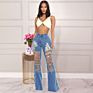 Denim Trousers Flare Pants Wide Leg Women High Bell Bottoms Jeans