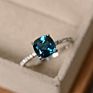 Desgin Ring Big Square Sky Blue Stone Rings for Women Jewelry Wedding Engagement Gift Inlaid Stone Rings