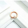 Design 18K Rose Gold Stainless Steel Anti-Fading Belt Buckle Index Finger Ring for Women