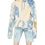 Design Cloud Bleach Women Oversized Tie Dye Hoodie with Drawstring Hood