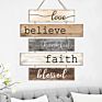 Design Decorative Wood Wall Plaque with Rope Wooden Wall Plaques with Sayings