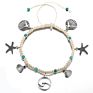 Design Fancy Anklet Metal Starfish, Shells, Waves Barefoot Sandals Foot Jewelry Anklet