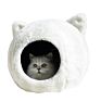 Design Genuine Cat Bed Cave Handmade Head Shape Super Soft Pod for Kitty