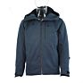 Design Navy Long Sleeve Men Jacket Polyester Stand Collar Zipper plus Jackets for Men Bonded Hood Safari Coats