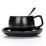 Design Porcelain Espresso Coffee Mugs Tea Cups and Saucer Sets with Spoon