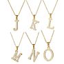 Designer Stainless Steel Zircon Alphabet Pendant Necklaces Hiphop Women Men Hip Hop Gold Chain Necklace Initial Letter Necklace