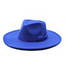 Designer Wide Brim Wool Fedora Hat Women Felt Vintage Style with Bow Red Hat