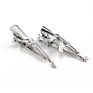 Designs Mens Silver Copper Gun Patterns Military Tie Clips