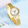 Diamond Quartz Beautifully Decorated Gold Watches Waterproof Women Wrist Luxury Thin Strap Watch