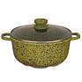 Die Cast Aluminium Granite Casserole Pot Set with Glass Lid Cover